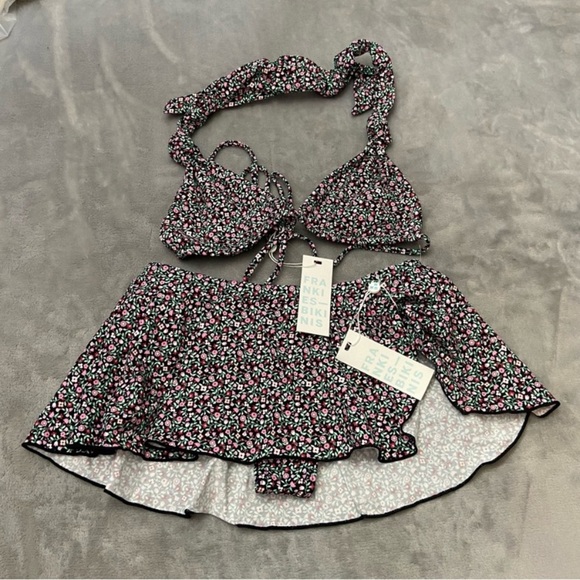 New! SET Frankie’s Bikinis Floral Kealy Izabella bikini Swimsuit NWT 4966 - Picture 9 of 11